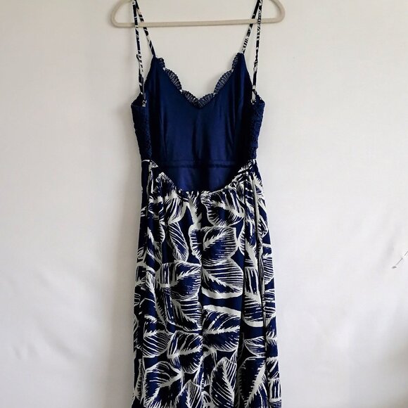 Blooming Jelly Women's Deep V-Neck Asymmetrical Floral Maxi Sundress Size L - Picture 4 of 7